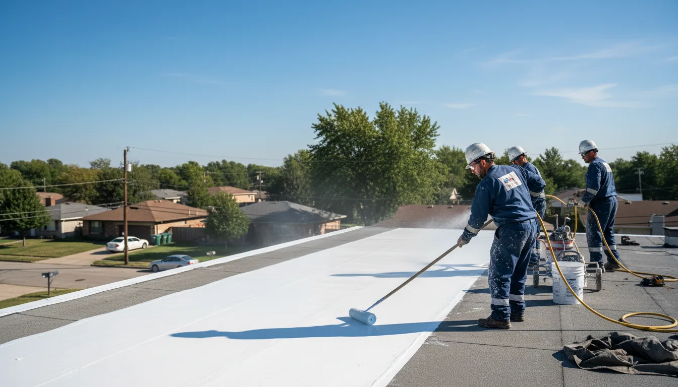 Commercial roof coating in Mexican Springs, NM near me